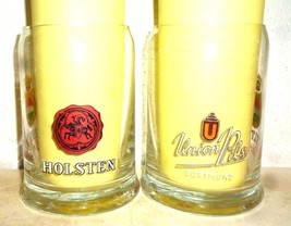 2 Becks, Veltins, Union, Holsten multi-brand 0.5L German Beer Glasses - £9.99 GBP