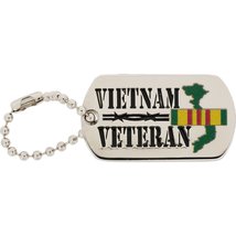 Vietnam Veteran Ribbon Dog Tag Pin 1 1/4&quot; - £7.33 GBP