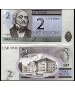 Estonia P85b, 2 Kroon, geographer Karl Emst von Baer/ Rartu University U... - £1.52 GBP