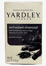 YARDLEY Bath Bar Soap 1 Pack 4.25 oz Activated Charcoal  Bentonite Clay Clean. - £6.35 GBP