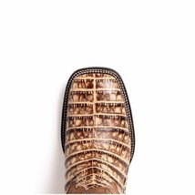 TUCSON Genuine Caiman Belly Skin Cowboy Boot from the Western CollectionStone Or image 6
