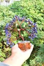 Lapis Lazuli Gemstone Tree with Copper Wire Crystal Tree for Wisdom &amp; Decor - $54.21 CAD+