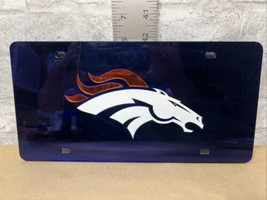 Denver Broncos Team Ball Style Deluxe Acrylic Laser License Plate Tag Fo... - $7.91