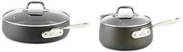 All-Clad HA1Hard Anodized Nonstick PFOA  Free 4-qt Saute Pan &amp; 2.5 -qt S... - £96.61 GBP