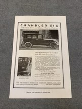 National Geographic Chandler Six Motor Car Company Ad KG Automotive Mancave - £9.30 GBP
