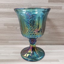 Indiana Glass Iridescent Blue Harvest Grape 8 oz Goblet - $15.27