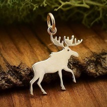 Sterling silver moose charm 21x19mm - £13.14 GBP