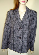 Sigrid Olsen Collection Ornate Lavender/Gray Wool/Silk Dress Jacket (16) New - £62.58 GBP