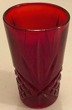 Vintage Godinger Ruby Dublin Drinking Red Glass High Ball Tumbler 5 1/4&quot; - $8.44