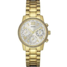 Women&#39;s MINI SUNRISE Gold-Tone Dial Steel Bracelet Quartz Watch W0623L3/U0623L3 - £85.05 GBP