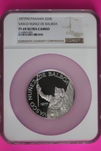 Top Pop 1977 Panama Silver 20 Balboas PF 69 Ultra Cameo NGC Graded Slab 7122 - £244.92 GBP