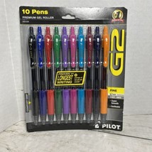PILOT G2 Premium Rolling Ball Gel Pens 10 Pack Fine Point - Assorted Colors - £11.07 GBP