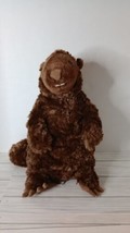 Kohl&#39;s Gund 12&quot; Chocolate Dark Brown Soft Plush Beaver Stuffed Animal - £10.51 GBP