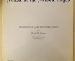 Music Of The Middle Ages Vol. 1: Troubadour And Trouvere Songs Of The XI... - $29.99