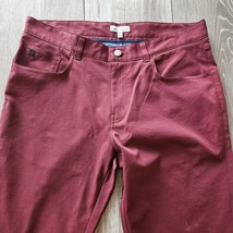 Peter Millar Crown Sport eb66 Performance 5-Pocket Burgundy Golf Pant 34 x 32 - £71.71 GBP