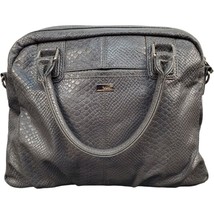 Thirty-One Jewell Satchel Bag Womens Gray Snakeskin Faux Leather Double ... - $17.49