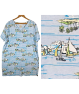 Secret Treasures Nightgown Size Large XL Sailboat Coastal Nautical Vinta... - $39.73