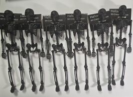 Lot of 6 Matte Black Spooky Halloween Skeleton, 6&quot; - $468.22 MXN