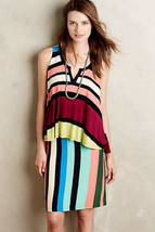 New $128 Anthropologie Layered Davina Dress by Maeve STRIPED Various Sizes - £24.32 GBP