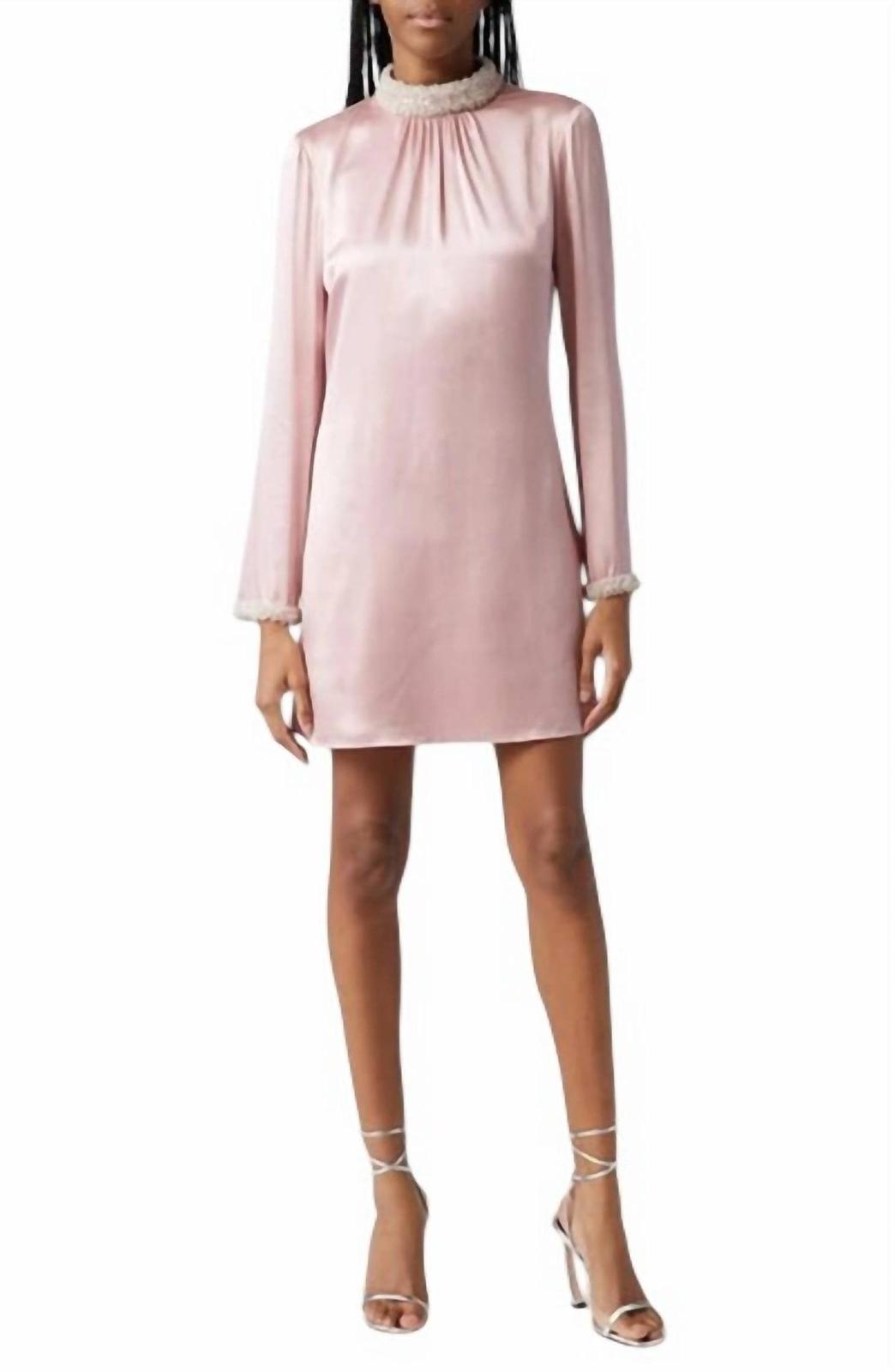 Cinq A Sept Lula Embellished Long Sleeve Silk Mini Dress Size 6 - $215.82