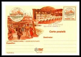 ROMANIA Postal Card - Salutari din Vaporului Regele Carol I P17 - $2.96
