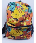 RARE Pokemon Characters Layered Allover 15&quot; Backpack SEE PICS  - £30.00 GBP