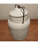 Antique The Weir No. 4 Salt Glazed Stoneware Crock Canning Jar - April 1... - $39.95