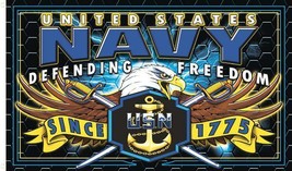 Us Navy Strike Force 3 X 5 Military Flag Wall Banner #593 Biker United States - $12.34