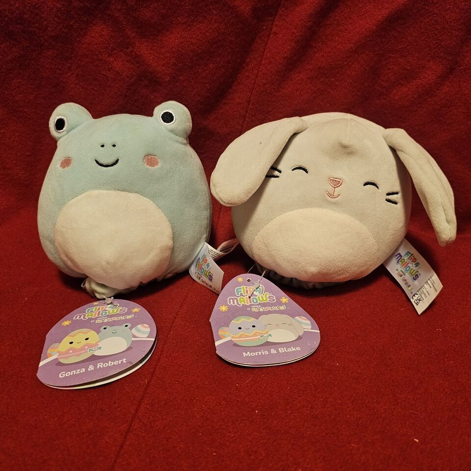Primary image for NEW Squishmallows ~ Gonza Egg & Robert Frog Flip 5" Easter Flip-a-Mallows Plush