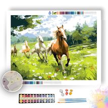 Running Horses in Pastoral Elegance - Paint by Numbers - £23.52 GBP+
