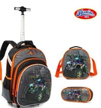 3pcs Schoolbag set with wheels lunch bag Sequins 16 inch School Rolling ... - £112.86 GBP