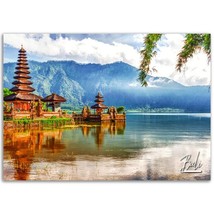 Bali Poster Print Indonesia Wall Art Decor | Beach Pagoda Photo Tropical Home De - $19.99