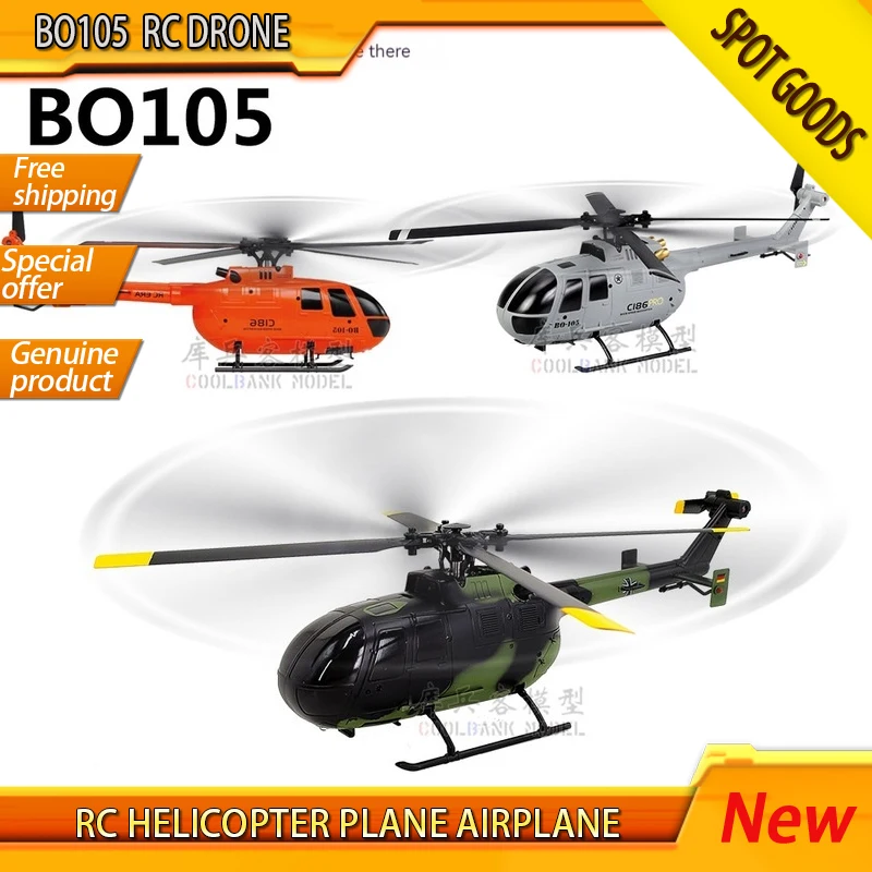 C186 2.4G RC Drone BO105 RC Helicopter Plane Airplane 6 Axis Electroni - £137.42 GBP+