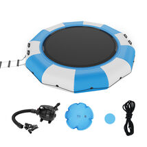 VEVOR Inflatable Water Bouncer, 13ft Water Trampoline, Bounce Swim Platf... - $349.99