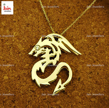 Fine Jewelry 18 Kt Hallmark Real Solid Yellow Gold Chain Necklace Dragon... - £1,610.83 GBP+