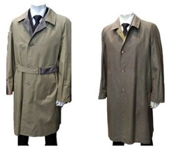 Raincoat Man Double Face Size 52 Ita Vtg Tweed New Classic handcrafted New - £130.83 GBP+