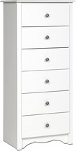 PREPAC White Monterey Tall 6 Drawer Chest - £183.01 GBP