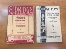 2 1930s Eldridge Play Scripts - Where&#39;s Grandma 1932 &amp; There&#39;s a Man ... 1935 - £15.68 GBP