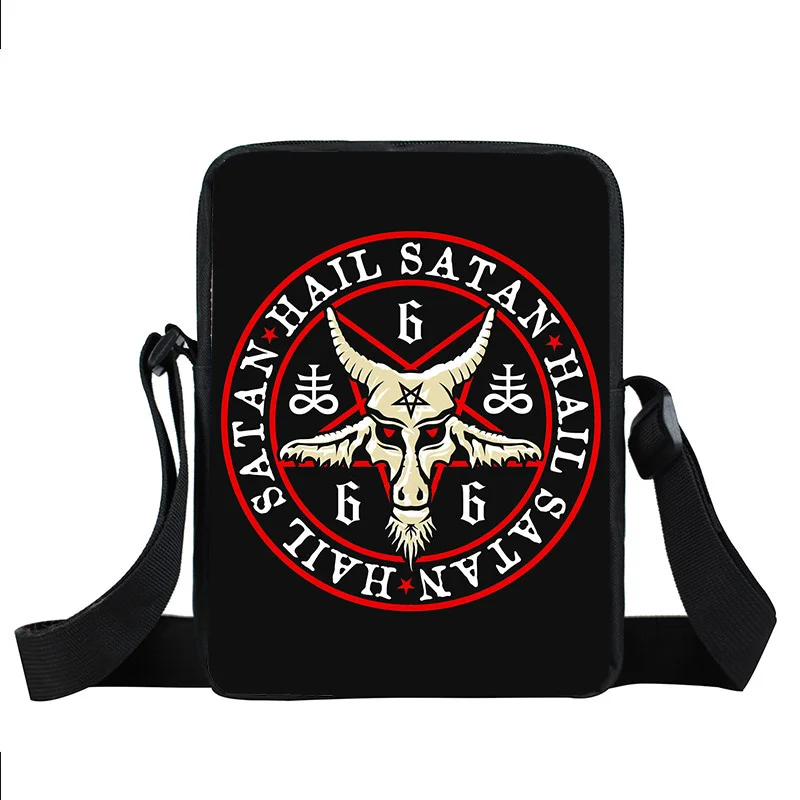 Witch / Voodoo / Wicaa Messenger Bag Baphomet / Witchcraft / Black Cat S... - $64.19