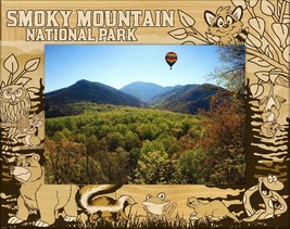 Smoky Mountain National Park Montage Laser Engraved Picture Frame (8 x 10) - £42.30 GBP