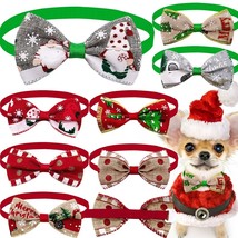 50pcs Dog Christmas Bow Tie Christmas Pet Supplies Dog Accessories Small Dogs Ca - £53.40 GBP
