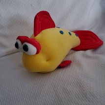 Jennifer Mazur Funny Friends Stuffed Plush Velour Fish Yellow Red Blue Toy 14&quot; - £15.89 GBP