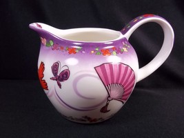 Paul Cardew Red Hat Society creamer Tea Time fans gloves purses 10 oz 2004 - £7.80 GBP