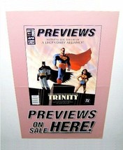 2003 JLA Trinity 17x11 inch DC Comics promo poster: Batman,Wonder Woman,Superman - £19.89 GBP