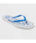 Shade &amp; Shore Women&#39;s Palmer Medallion Square Toe Flip Flops Light Blue ... - €8,68 EUR