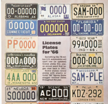 1966 New State License Plates Advertisement Vintage Automobilia Supply D... - $379.94 MXN
