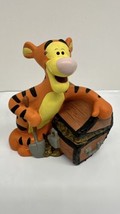 Walt Disney Winnie The Pooh Tigger Plastic Treasure Chest Bank Coin Money - £11.83 GBP