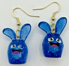 Cartoon Blue Bunny Charm Earrings Vending Charm Costume Jewelry C15 - $9.99