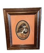 Vintage Transart Industries Baby Owl Double Matted Wood Framed Wall Art ... - $661.64 MXN