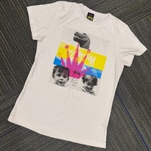 Stussy Graphic T-Shirt Dinosaur Kids Print White Tee Womens Large - $14.99